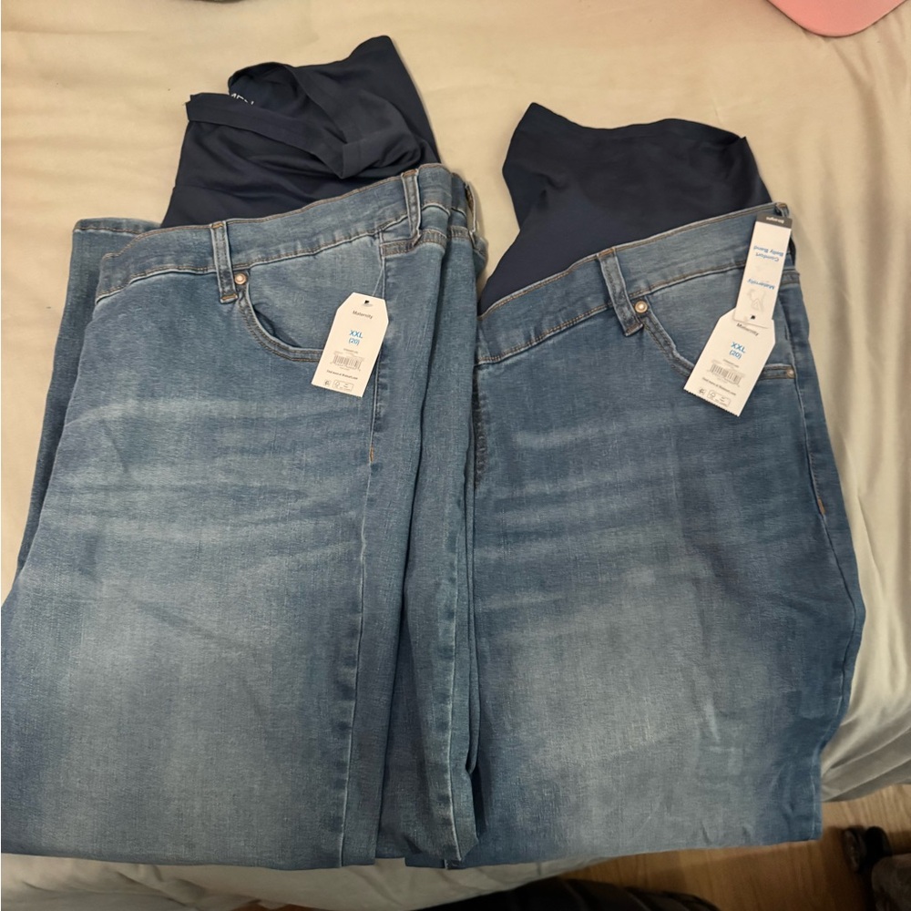 Time and Tru Women's Maternity Straight Leg Jeans